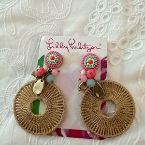 Lilly Pulitzer Surf Blue Cabana Earrings